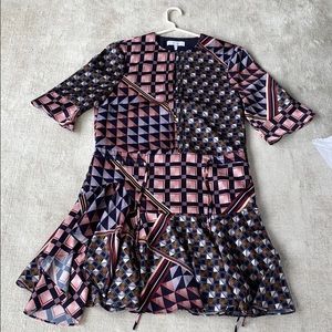 Reiss Geometric Pattern dress